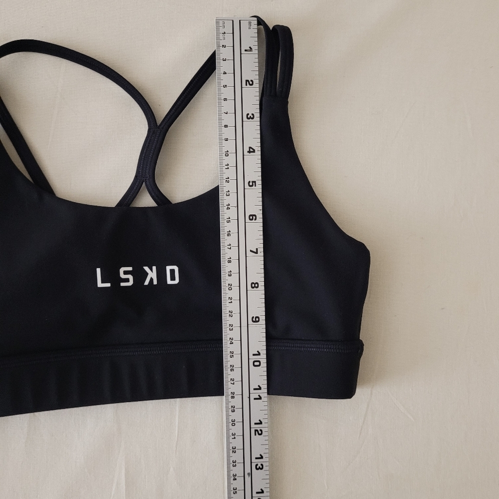 LSKD Black Strappy Sports Bra with Crisscross Back - Picture 4 of 4